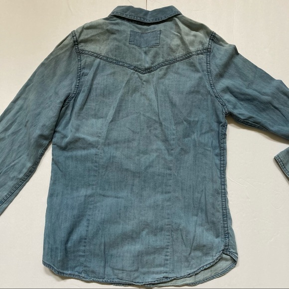 MUDD | Girls Snap Buttons Distressed Jean Shirt - Picture 3 of 6